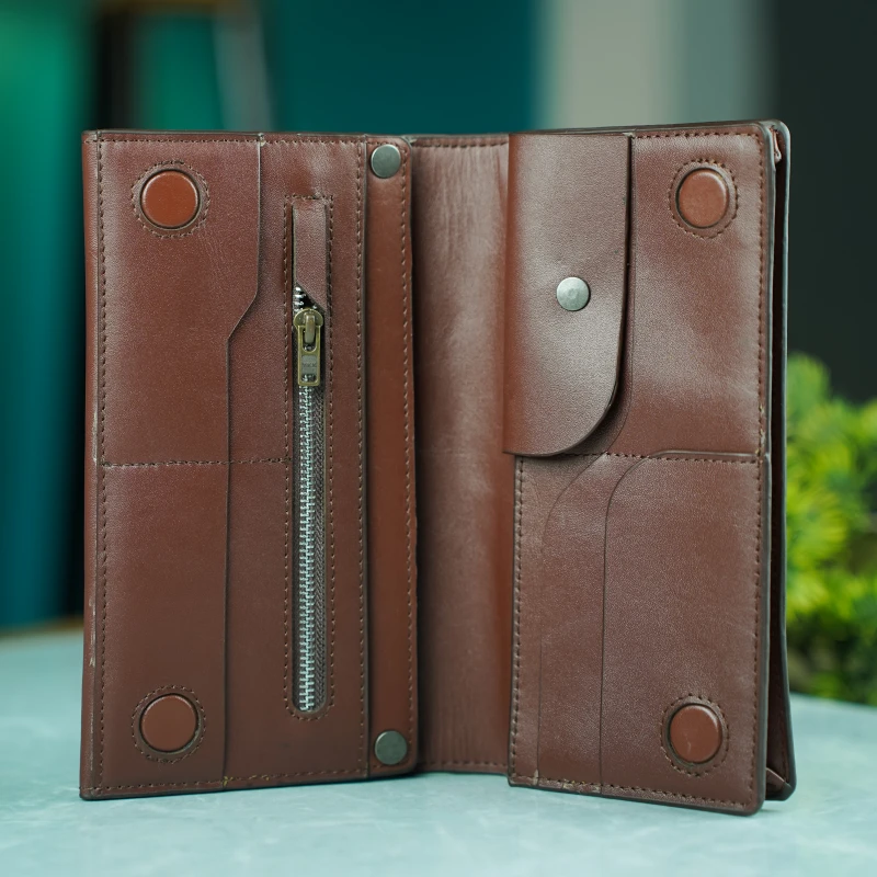 Multifuntional Motowallet-Biker's Super Wallet-Classic-Glossy Chocolate