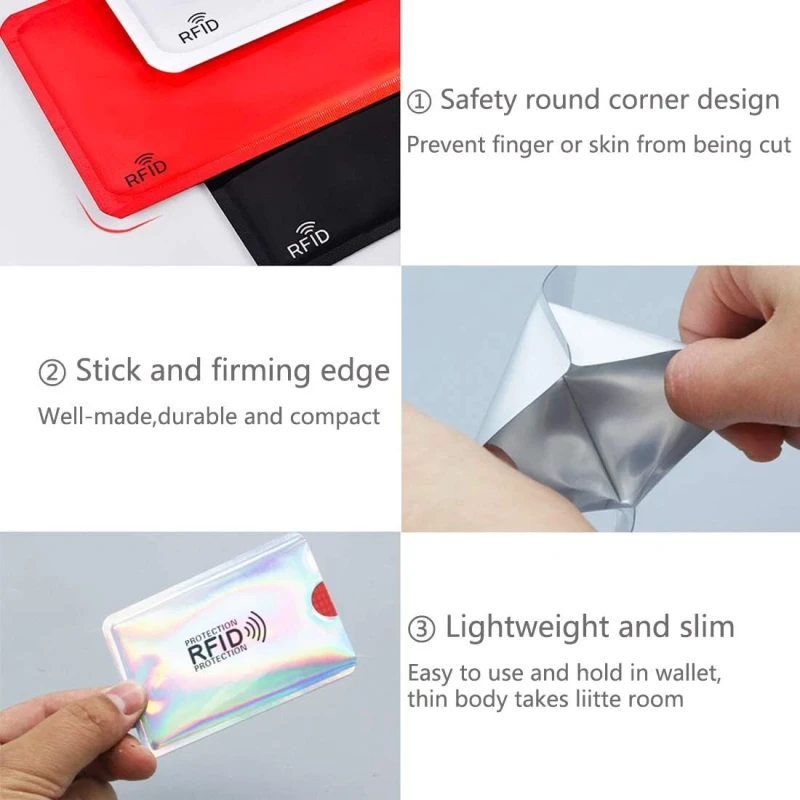 Anti Rfid Card Holder NFC Blocking Protection Aluminium-3 Pcs COMBO