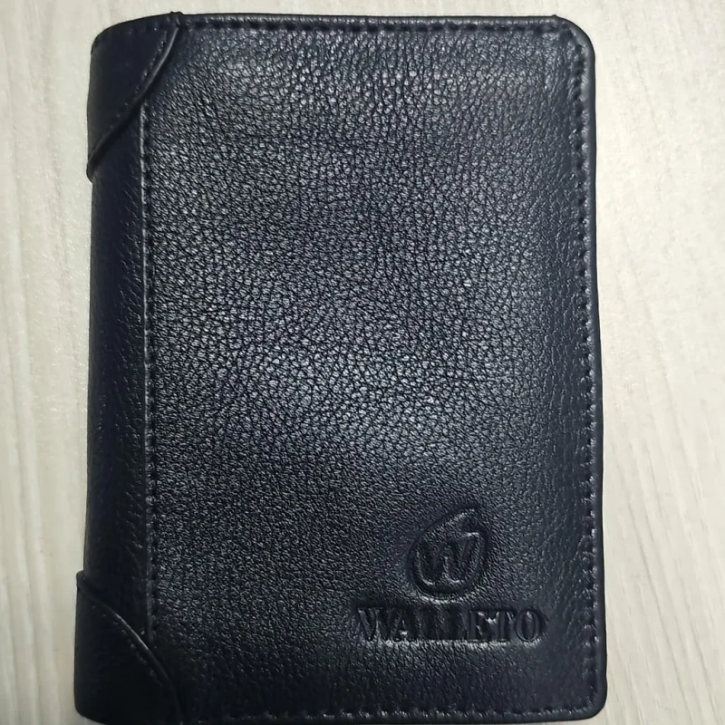 Multifuntional Small Moto Wallet-Black