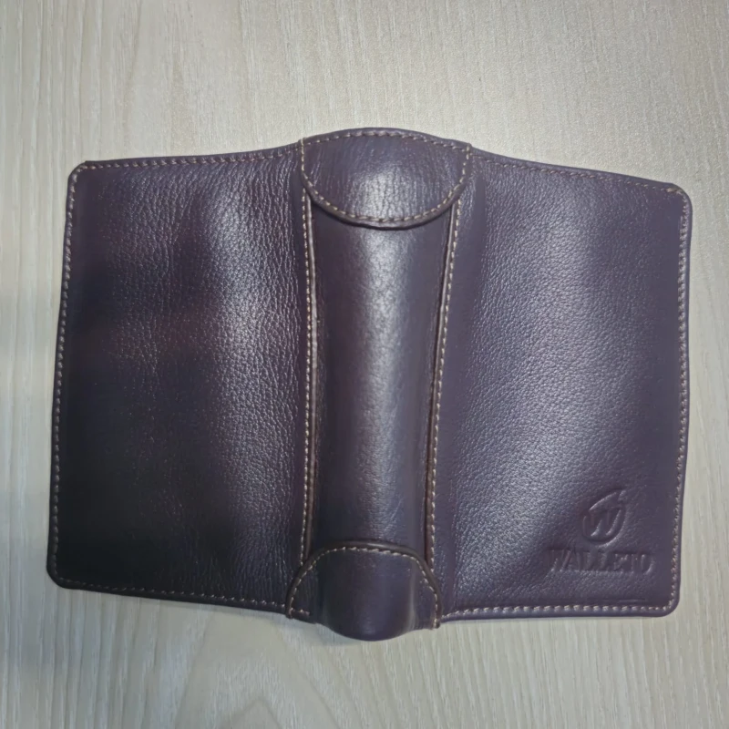 Multifuntional Small Moto Wallet-Brown Chocolate
