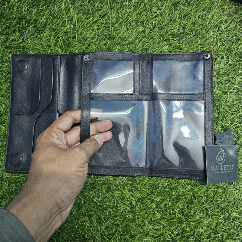 Multifuntional Motowallet-Biker's Super Wallet-Premium-Black