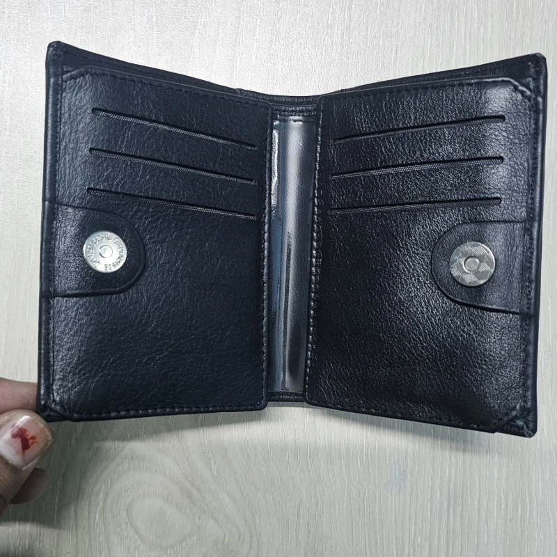 Multifuntional Small Moto Wallet-Black