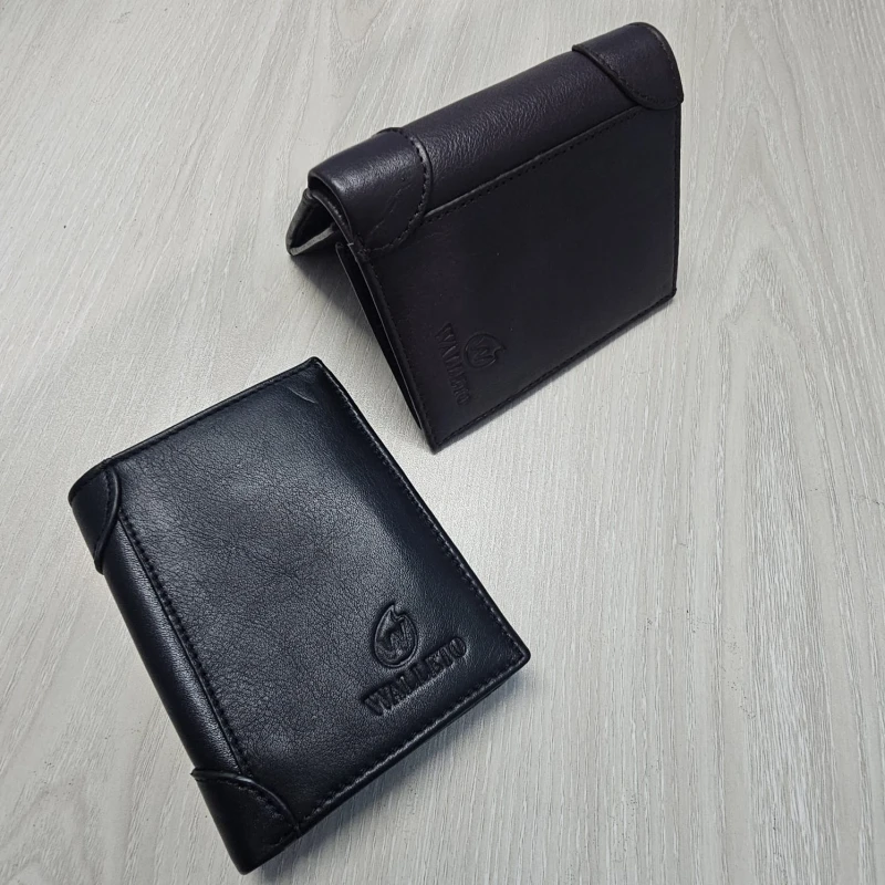 Multifuntional Small Moto Wallet-Black